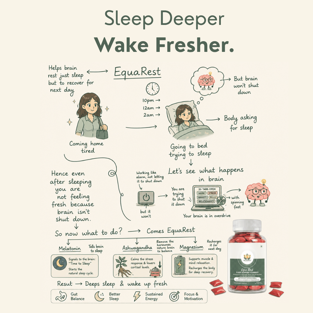 Sleep & Gut Rest Combo- EquaRest Sleep Support Gummies + EquaBiome Stress Smart Probiotics