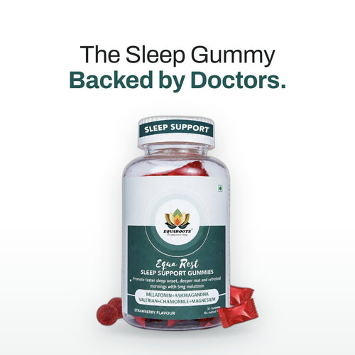EquaRest Sleep Support Gummies – 5mg Melatonin, Ashwagandha & Chamomile ( ~30 Count)